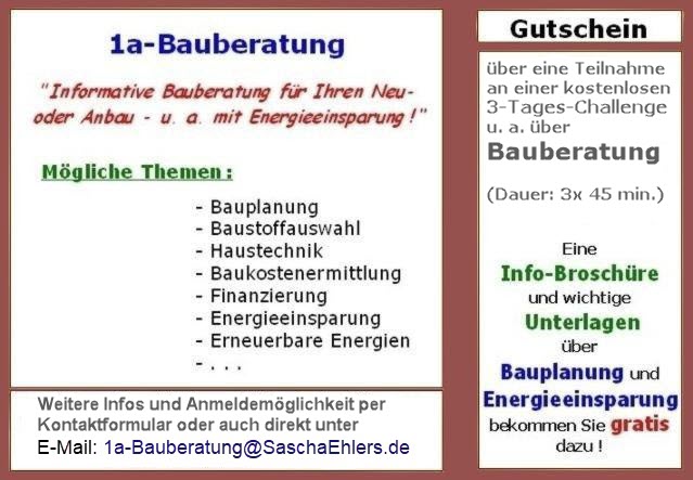 1a Gutschein Bauberatung.